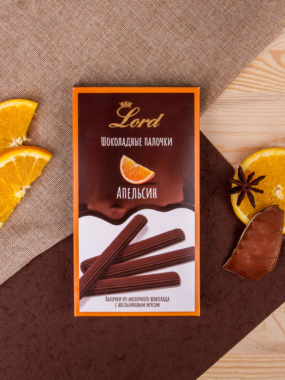  TM LORD Палочки из молочного шоколада с апельсиновым вкусом, 80 гр  в Евпатории