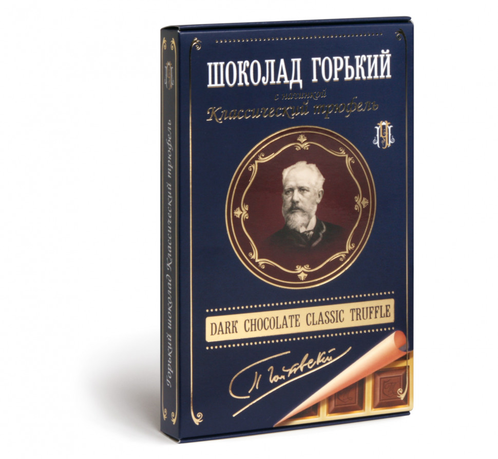  Фабрика Томер  Горький шоколад ТРЮФЕЛЬ классический (Чайковский), 112г в Евпатории